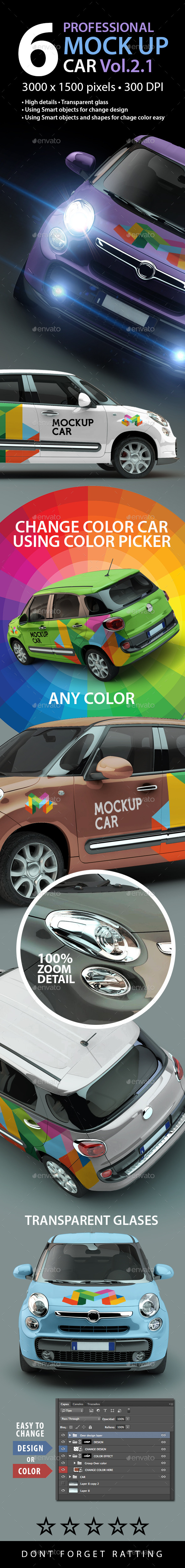 GraphicRiver 6 Car Mock Up 9034004 GraphicRiver 6 Car Mock Up 9034004