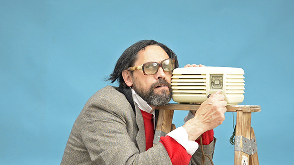 Dumb with Small Antique Radio Dumb with Small Antique Radio