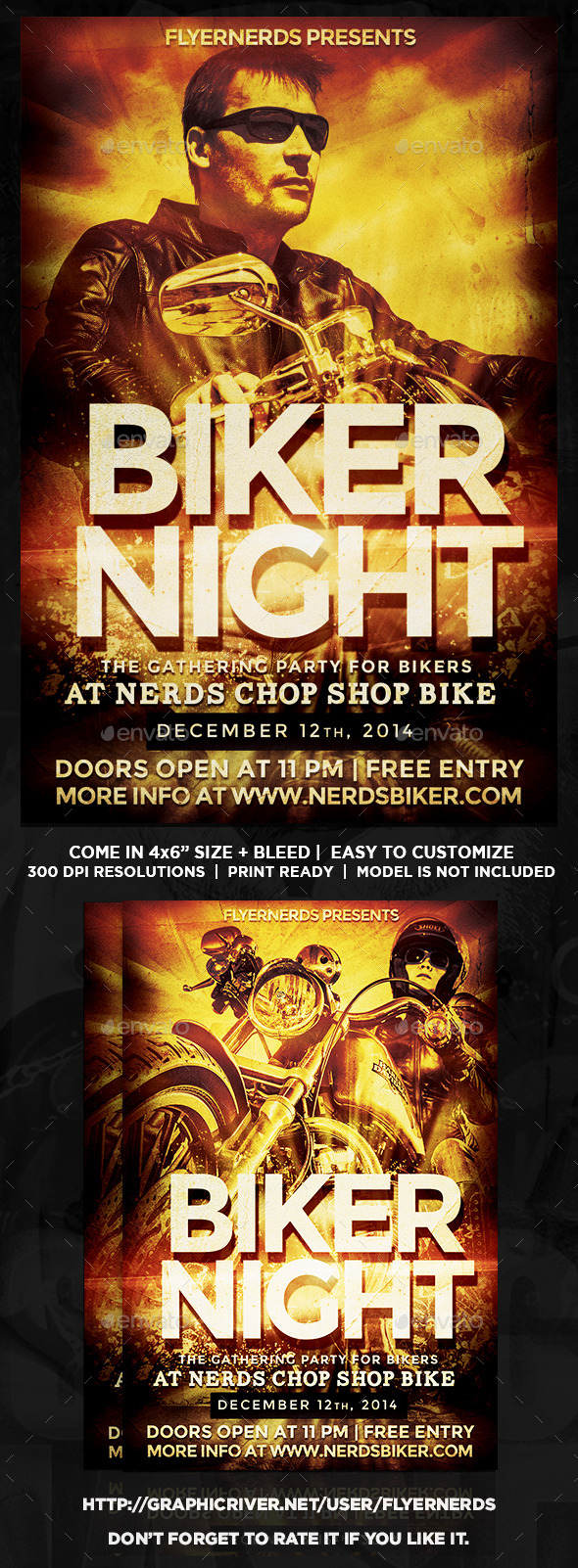 GraphicRiver Biker Night Gathering Party Flyer 9041249 GraphicRiver Biker Night Gathering Party Flyer 9041249