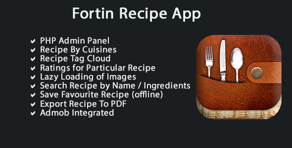 CodeCanyon Fortin Recipes App with PHP Admin Panel 9052909 CodeCanyon Fortin Recipes App with PHP Admin Panel 9052909