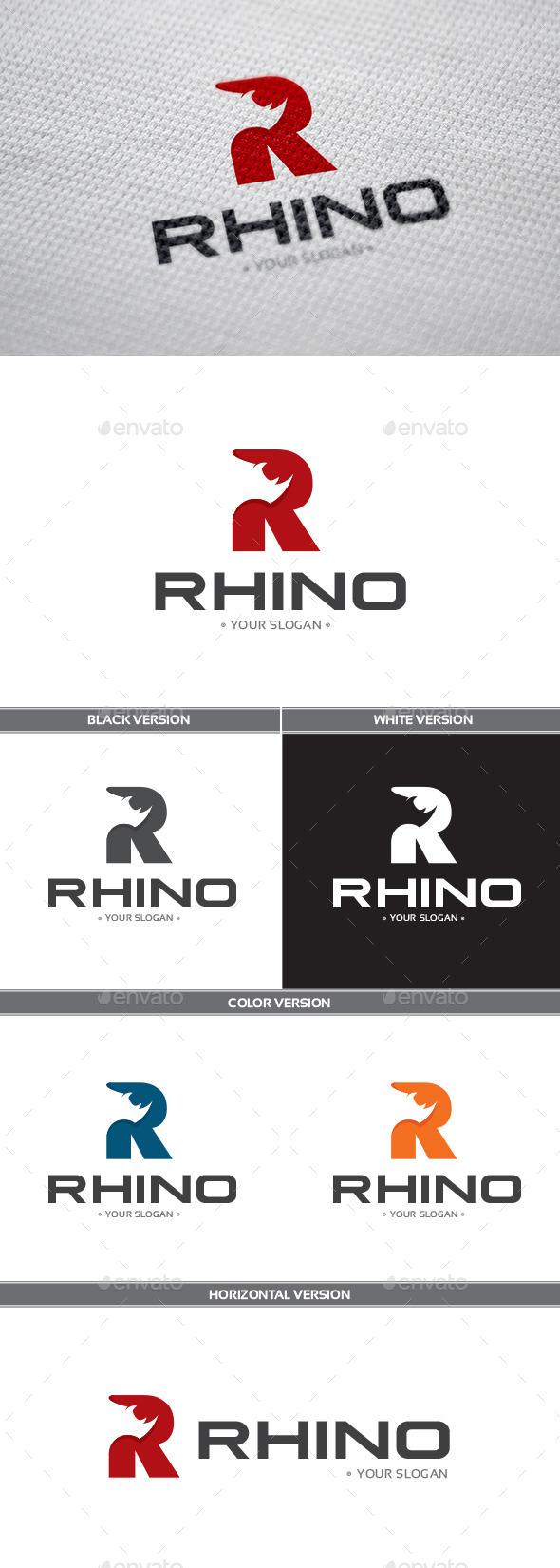 GraphicRiver Rhino Logo 9053497 GraphicRiver Rhino Logo 9053497