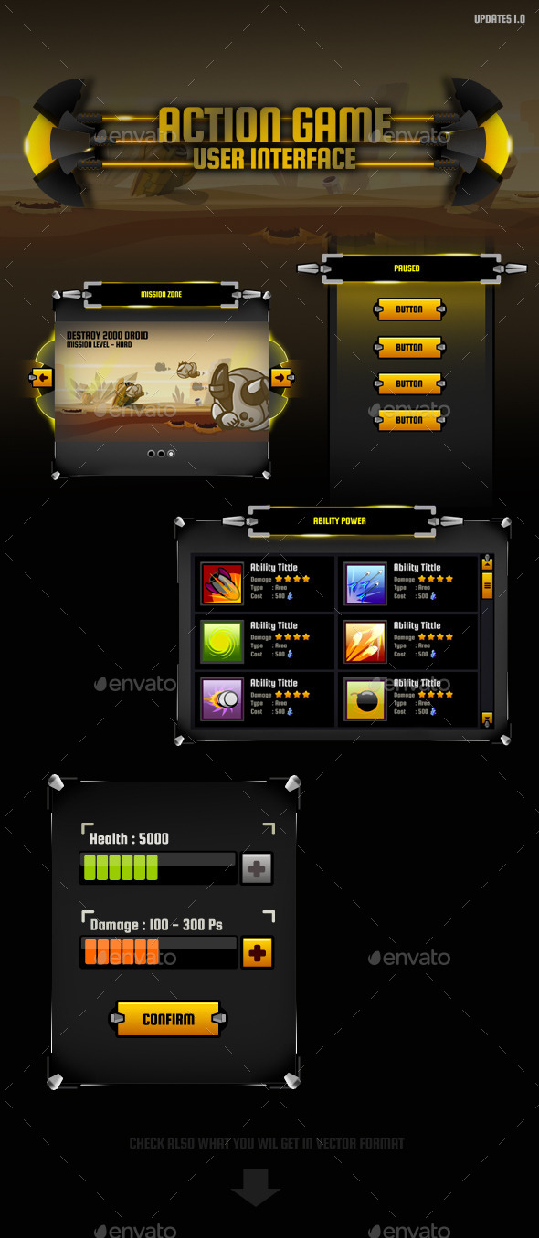 Action Game GUI Action Game GUI