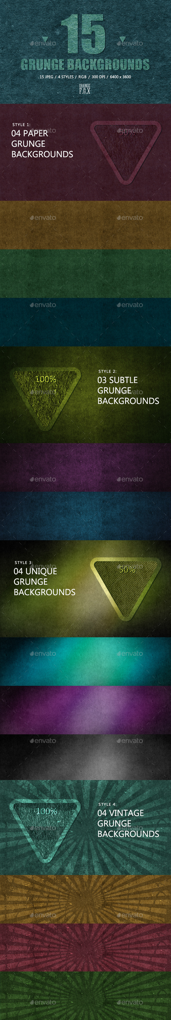 GraphicRiver 15 Grunge Backgrounds 4 Styles 9053996 GraphicRiver 15 Grunge Backgrounds 4 Styles 9053996