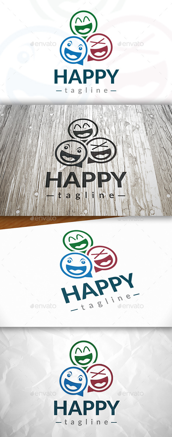 GraphicRiver Happy Logo 9054623 GraphicRiver Happy Logo 9054623