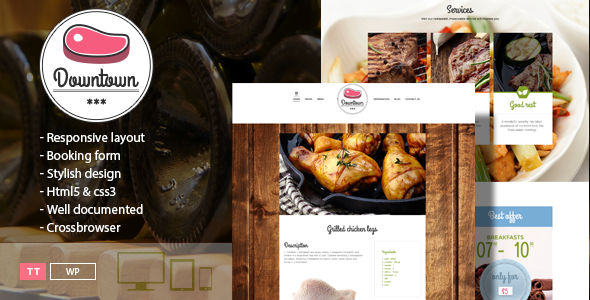 Downtown - Restaurant WordPress Theme