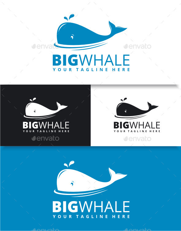 GraphicRiver Big Whale Logo 9056328 GraphicRiver Big Whale Logo 9056328
