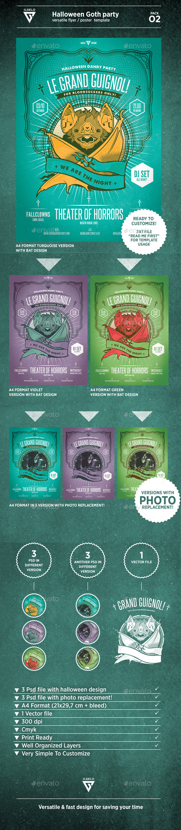 GraphicRiver Halloween Goth Party Poster Pack.02 9008375 GraphicRiver Halloween Goth Party Poster Pack.02 9008375
