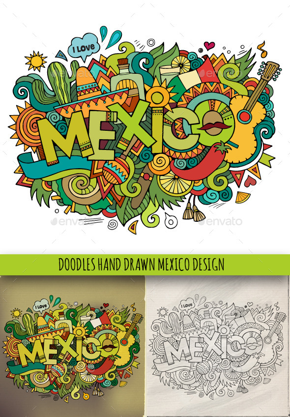 GraphicRiver 3 Mexico Doodles 9056525 GraphicRiver 3 Mexico Doodles 9056525