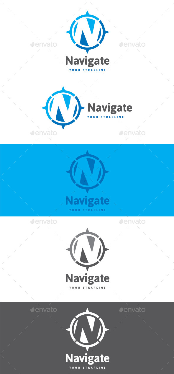 GraphicRiver Navigate Letter N Logo 9056876 GraphicRiver Navigate Letter N Logo 9056876