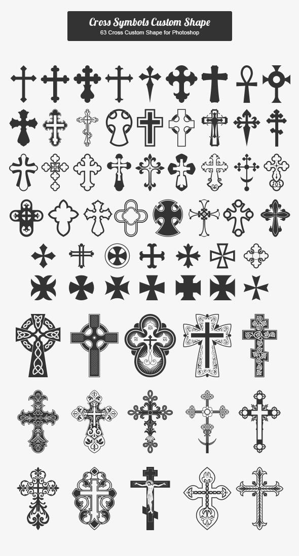 GraphicRiver 63 Cross Symbols Custom Shape 9056889 GraphicRiver 63 Cross Symbols Custom Shape 9056889