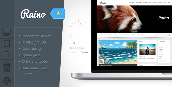 Raino - Clean Blog and Portfolio Resonsive