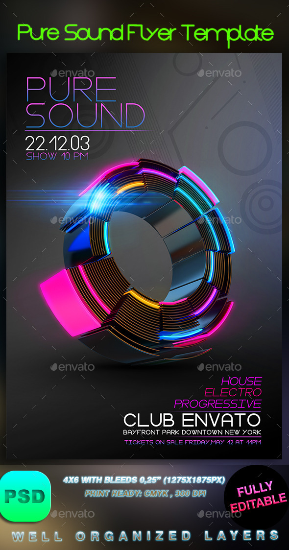 Pure Sound Flyer Template Pure Sound Flyer Template
