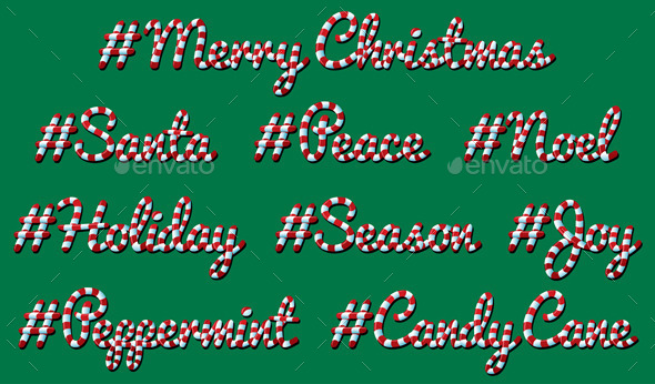 GraphicRiver Hashtag Christmas Candy Cane 9059973 GraphicRiver Hashtag Christmas Candy Cane 9059973