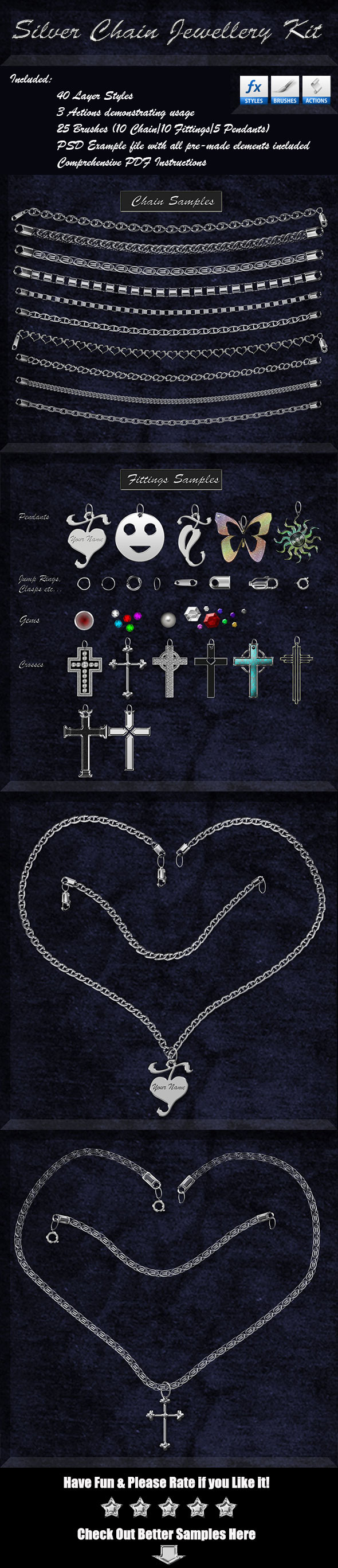 GraphicRiver Silver Chain Jewellery Kit 9060085 GraphicRiver Silver Chain Jewellery Kit 9060085
