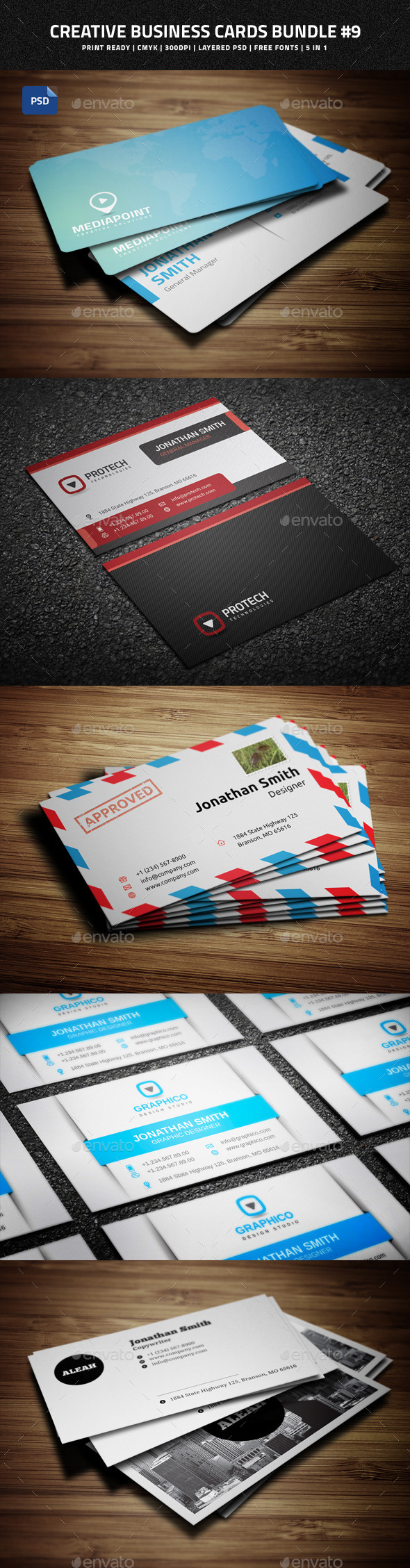 Creative Business Cards Bundle #9 Creative Business Cards Bundle #9