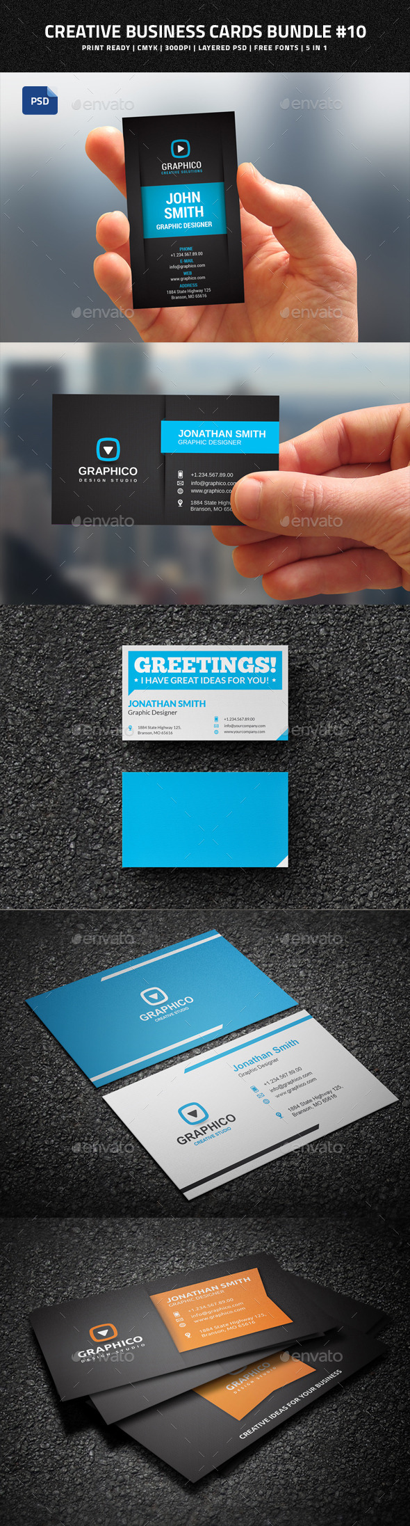 GraphicRiver Creative Business Cards Bundle #10 9060814 GraphicRiver Creative Business Cards Bundle #10 9060814