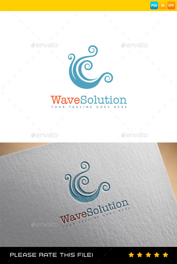 GraphicRiver Wave Logo 9061330 GraphicRiver Wave Logo 9061330