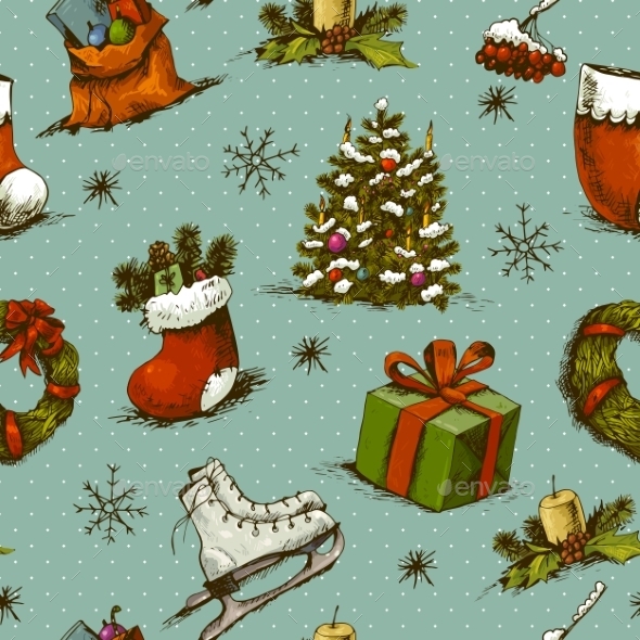 GraphicRiver Christmas Seamless Background 9062238 GraphicRiver Christmas Seamless Background 9062238
