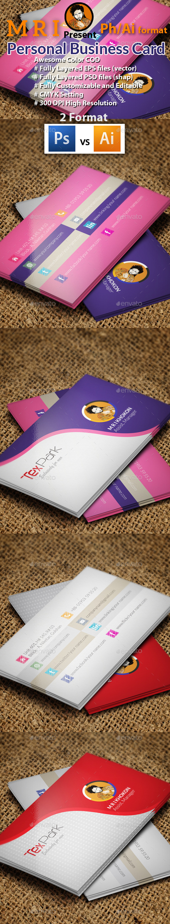 GraphicRiver Personal Business Card 9062255 GraphicRiver Personal Business Card 9062255