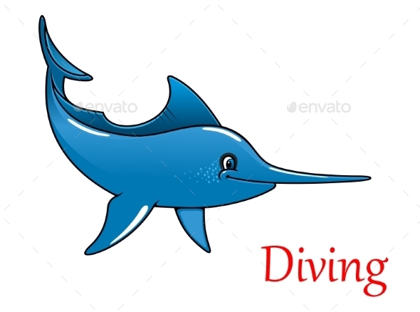 GraphicRiver Cartoon Swordfish Character 9062727 GraphicRiver Cartoon Swordfish Character 9062727
