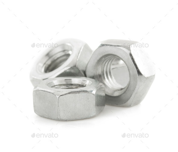 metal nuts tool on white (Misc) Photo Download