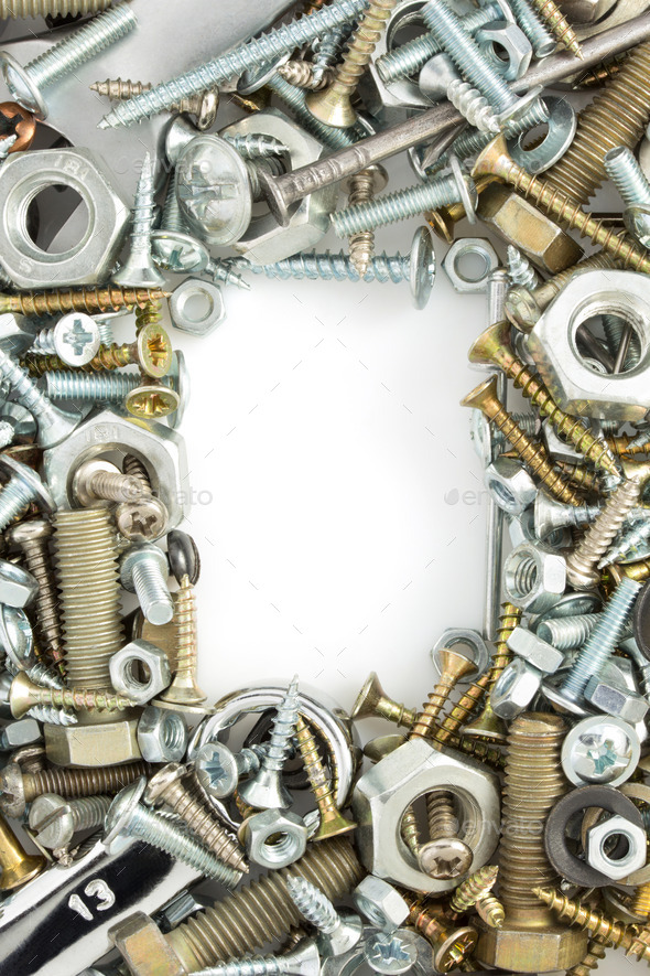 hardware tools on white (Misc) Photo Download