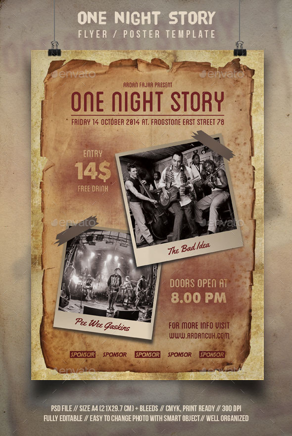 GraphicRiver One Night Story Flyer Template 9065179 GraphicRiver One Night Story Flyer Template 9065179