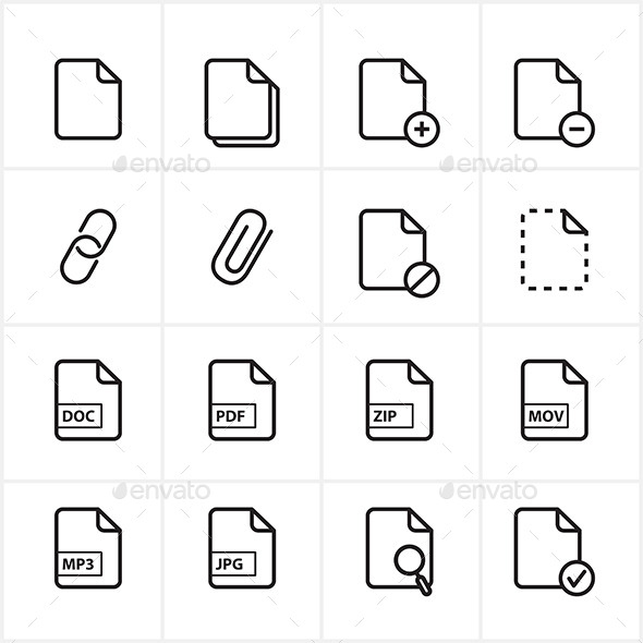 GraphicRiver Flat Line Icons File Icons Vector Illustration 9065265 GraphicRiver Flat Line Icons File Icons Vector Illustration 9065265