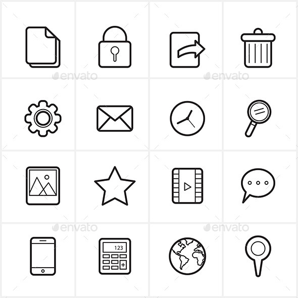 GraphicRiver Flat Line Icons Mobile Icons and Internet Web Icon 9065323 GraphicRiver Flat Line Icons Mobile Icons and Internet Web Icon 9065323