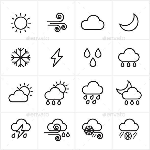GraphicRiver Flat Line Icons Weather Icons Vector Illustration 9065559 GraphicRiver Flat Line Icons Weather Icons Vector Illustration 9065559