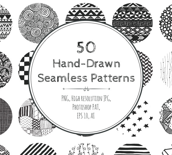 GraphicRiver 50 Hand-Drawn Seamless Patterns 9066957 GraphicRiver 50 Hand-Drawn Seamless Patterns 9066957