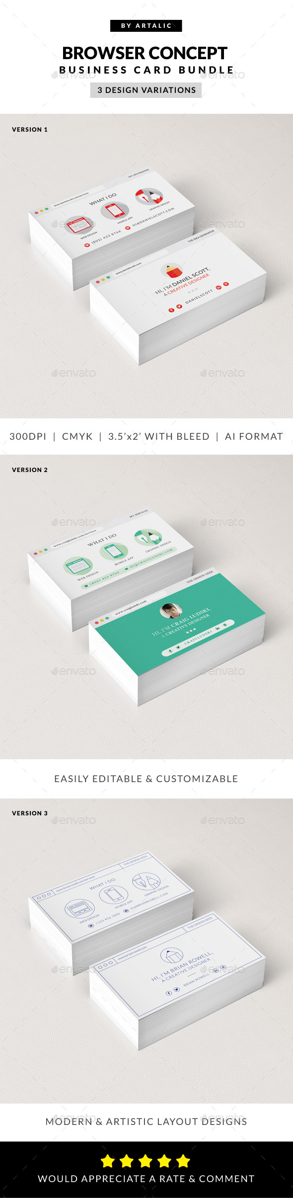 GraphicRiver Web Browser Business Card 3-in-1 Bundle 9067163 GraphicRiver Web Browser Business Card 3-in-1 Bundle 9067163