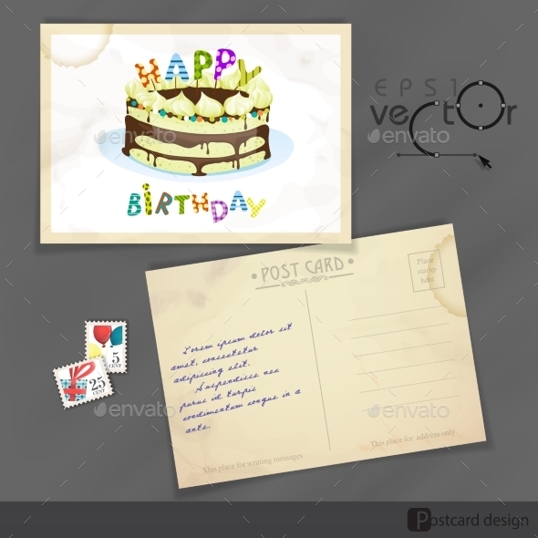 GraphicRiver Old Postcard Design Template 9069898