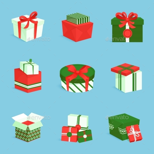 Gift Box Icons Set (Miscellaneous)