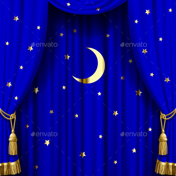 GraphicRiver Blue Curtain 9070190 GraphicRiver Blue Curtain 9070190