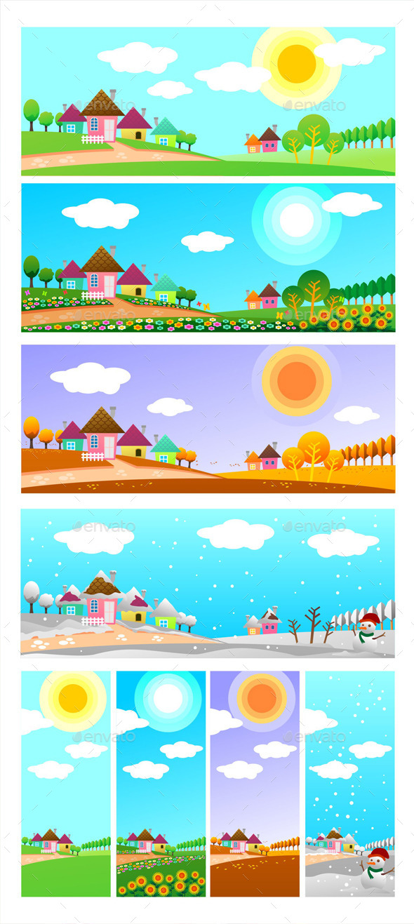 GraphicRiver Four Seasons 9060840 GraphicRiver Four Seasons 9060840