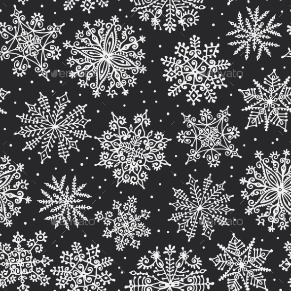 GraphicRiver Hand Drawn Snowflakes Seamless Pattern 9072166 GraphicRiver Hand Drawn Snowflakes Seamless Pattern 9072166