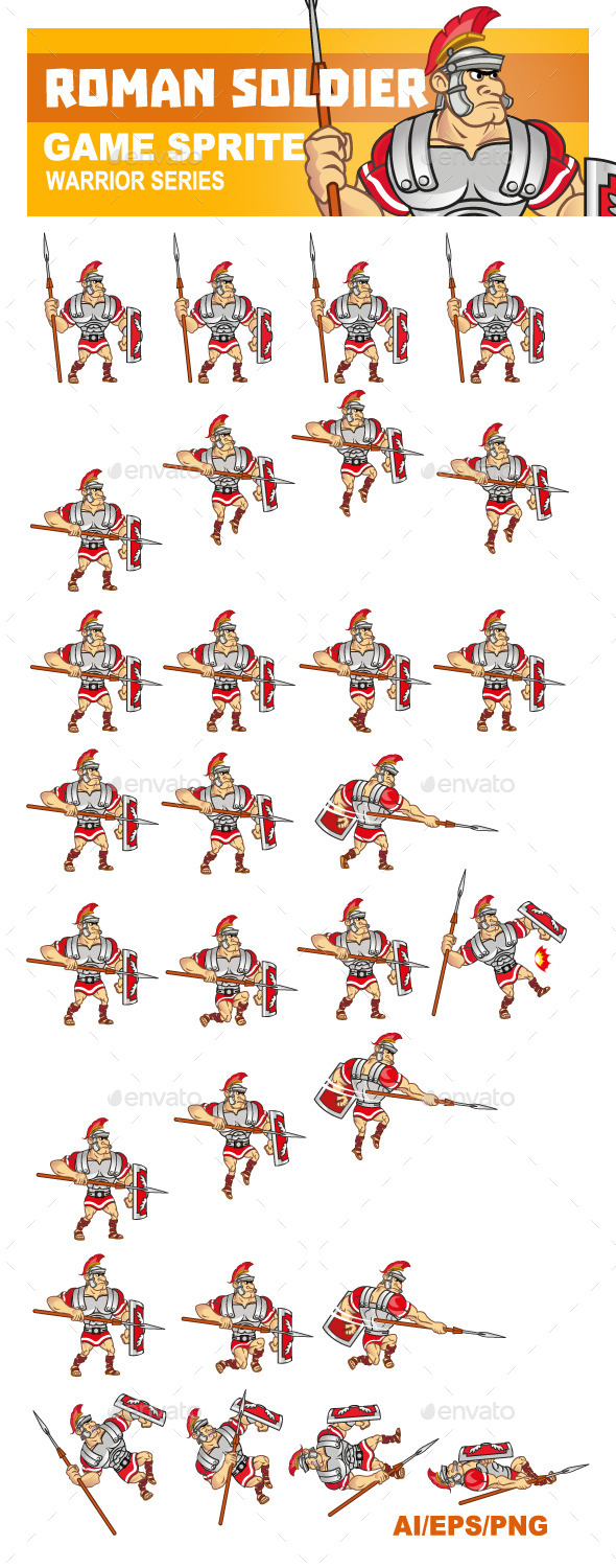GraphicRiver Roman Soldier Sprite 9073784 GraphicRiver Roman Soldier Sprite 9073784