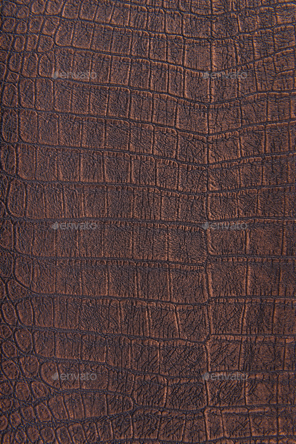 Crocodile skin leather, bronze, metallic background