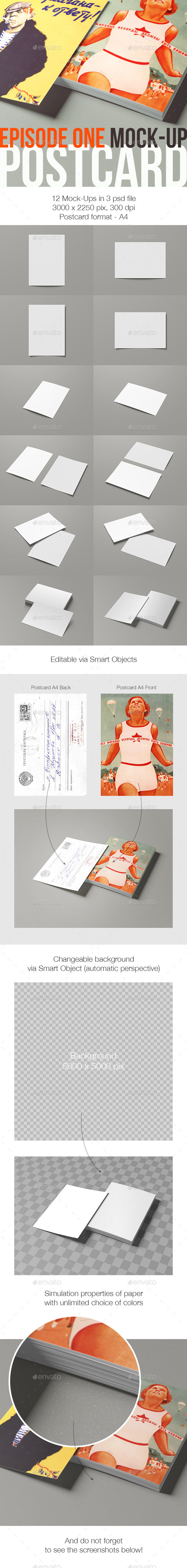 GraphicRiver Postcard Episode One Mock-Up 9075200 GraphicRiver Postcard Episode One Mock-Up 9075200
