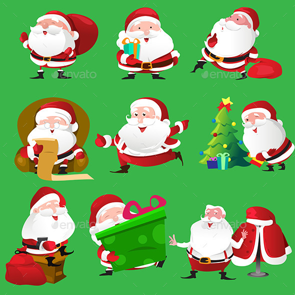 GraphicRiver Santa Claus Icons 9076292 GraphicRiver Santa Claus Icons 9076292