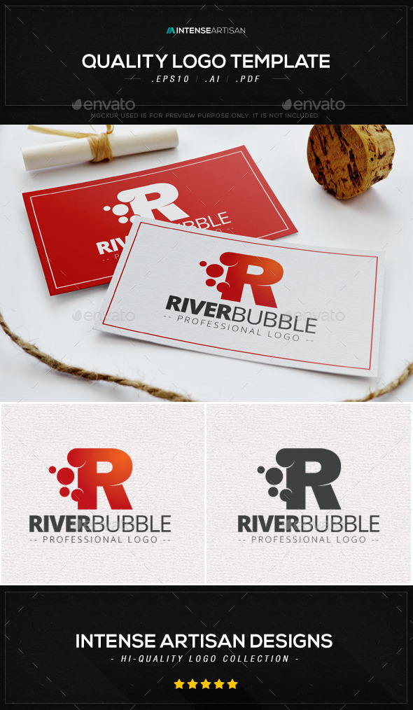 GraphicRiver River Bubble Logo Template 9077200 GraphicRiver River Bubble Logo Template 9077200