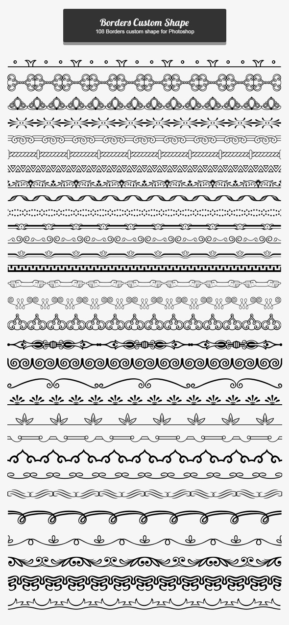 GraphicRiver 108 Borders Custom Shape 9077623 GraphicRiver 108 Borders Custom Shape 9077623