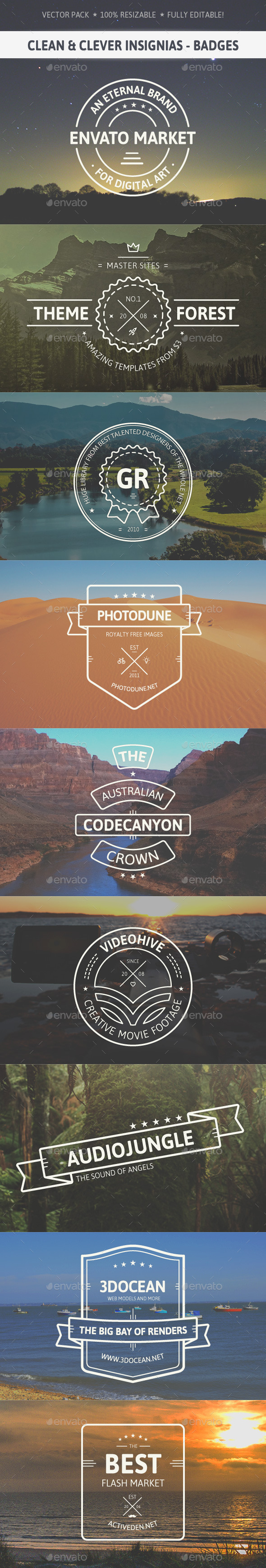 GraphicRiver Clean and Clever Insignias Badges 9079306 GraphicRiver Clean and Clever Insignias Badges 9079306