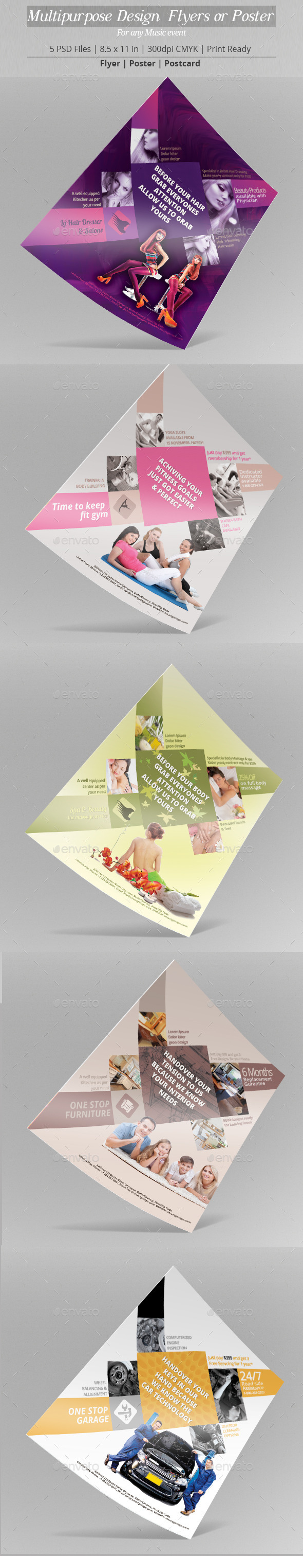 Multipurpose Design Flyer or Poster Template (Flyers)