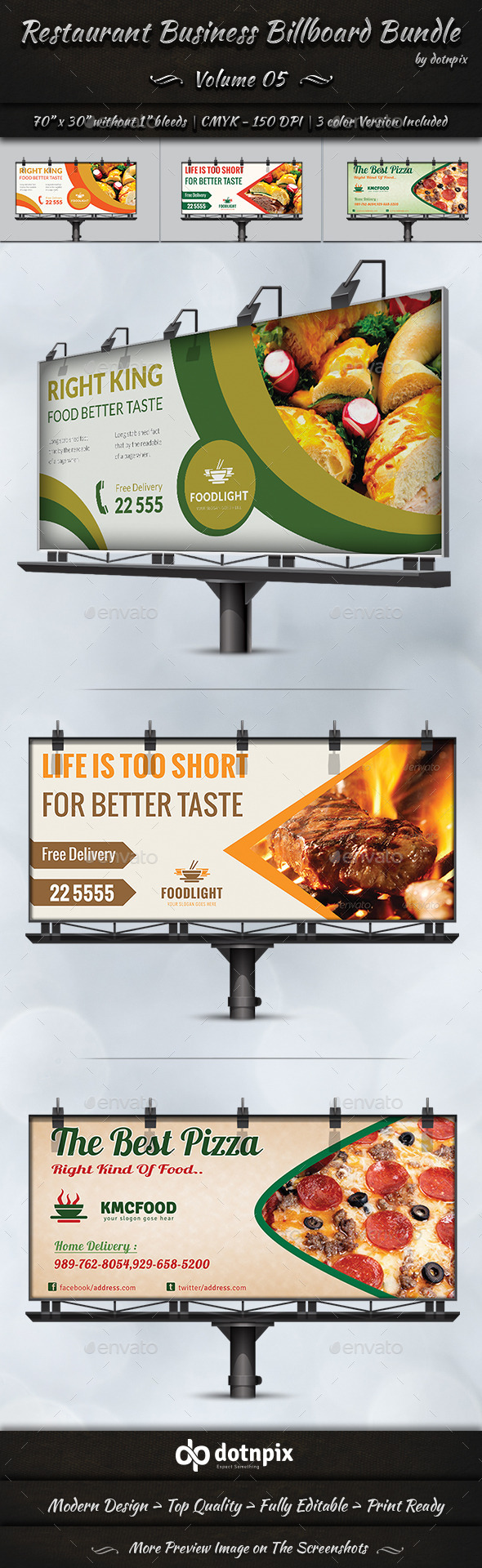 GraphicRiver Restaurant Business Billboard Bundle Volume 5 9080503 GraphicRiver Restaurant Business Billboard Bundle Volume 5 9080503