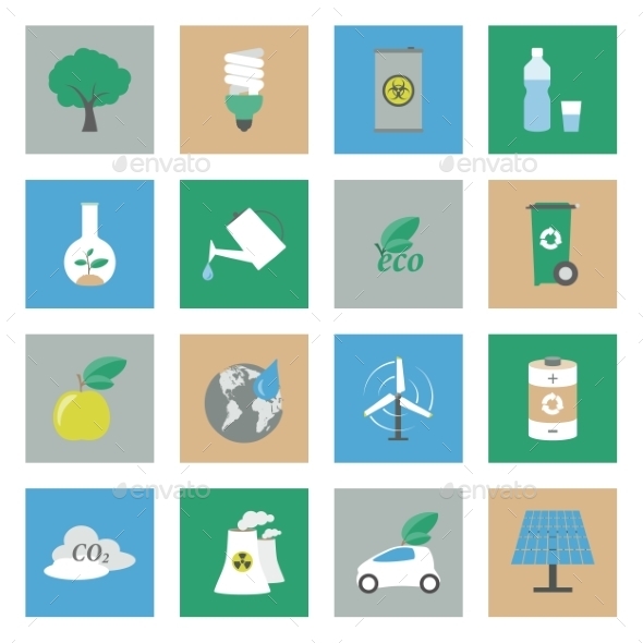 GraphicRiver Ecology Flat Icons Set 9081251 GraphicRiver Ecology Flat Icons Set 9081251