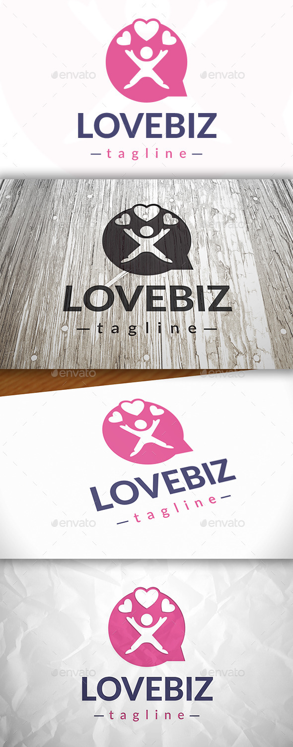 GraphicRiver Love Chat Logo 9081297 GraphicRiver Love Chat Logo 9081297