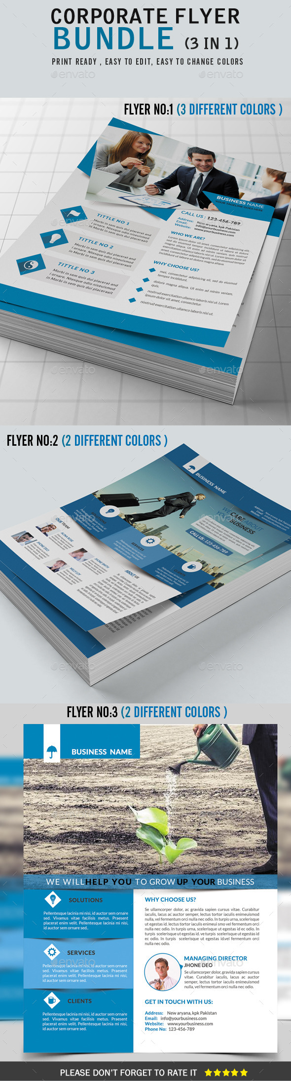 GraphicRiver Corporate Flyers Bundle 3 in 1 9081725 GraphicRiver Corporate Flyers Bundle 3 in 1 9081725