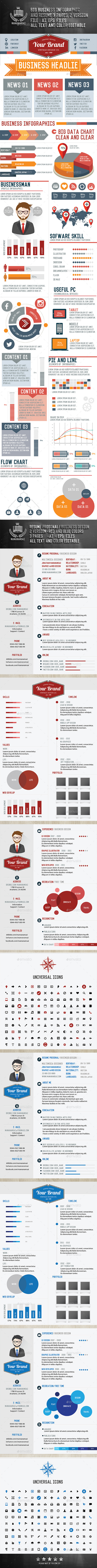 GraphicRiver Big Info graphic & Business resume design 9070054 GraphicRiver Big Info graphic & Business resume design 9070054